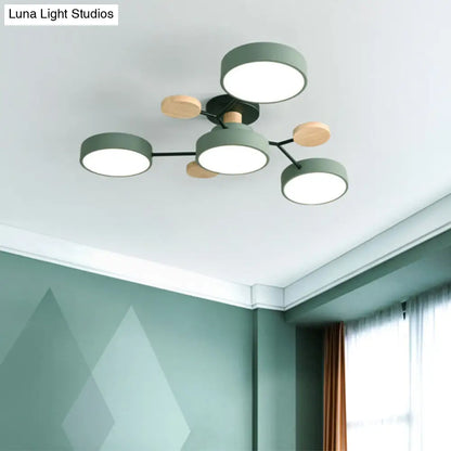 DecorBites™ DecorBites™ Samantha -  Semi Flush Mount Light Macaron LED Acrylic Semi-Flush Mount Ceiling Fixture
