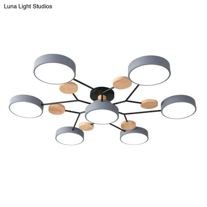 DecorBites™ DecorBites™ Samantha -  Semi Flush Mount Light Macaron LED Acrylic Semi-Flush Mount Ceiling Fixture