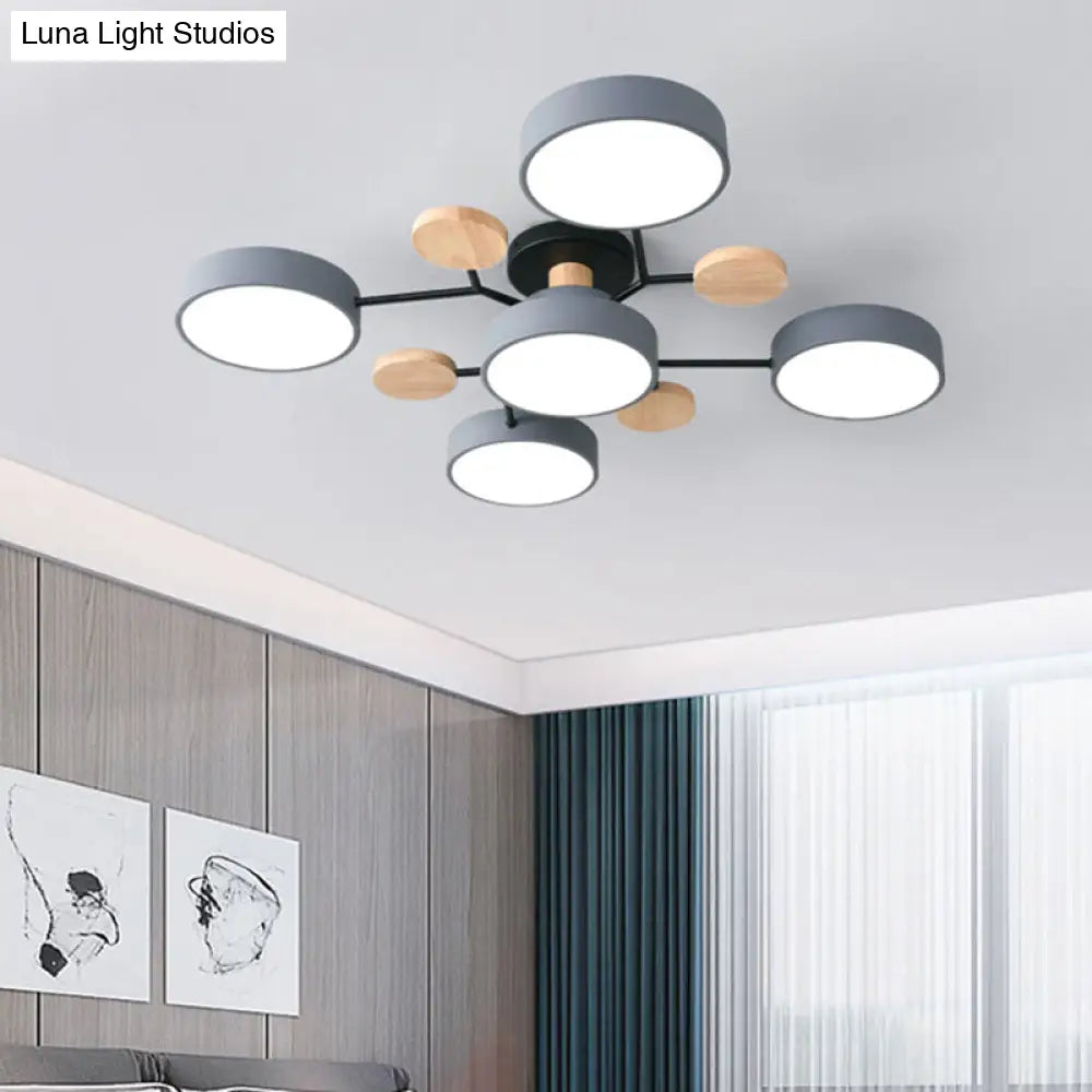 DecorBites™ DecorBites™ Samantha -  Semi Flush Mount Light Macaron LED Acrylic Semi-Flush Mount Ceiling Fixture