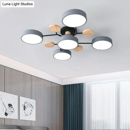 DecorBites™ DecorBites™ Samantha -  Semi Flush Mount Light Macaron LED Acrylic Semi-Flush Mount Ceiling Fixture