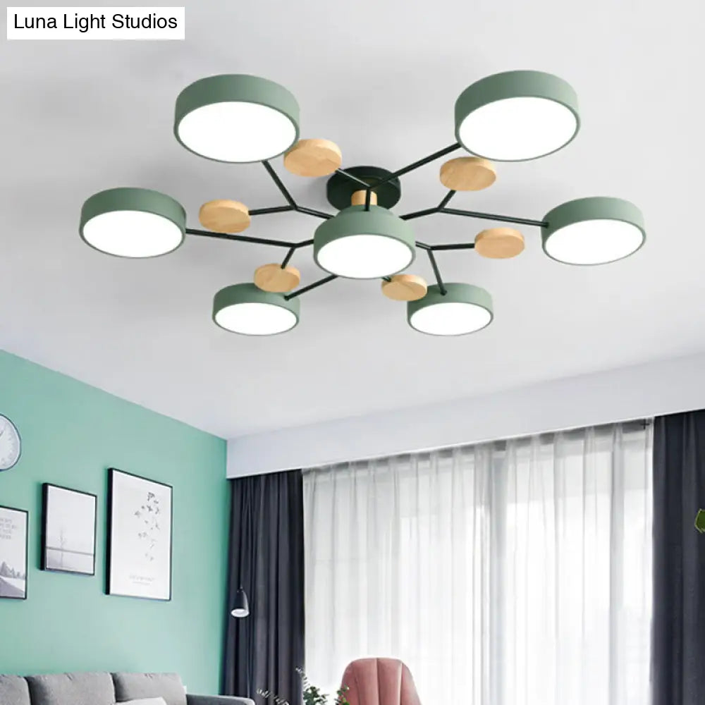 DecorBites™ DecorBites™ Samantha -  Semi Flush Mount Light Macaron LED Acrylic Semi-Flush Mount Ceiling Fixture