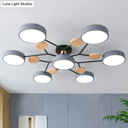 DecorBites™ DecorBites™ Samantha -  Semi Flush Mount Light Macaron LED Acrylic Semi-Flush Mount Ceiling Fixture