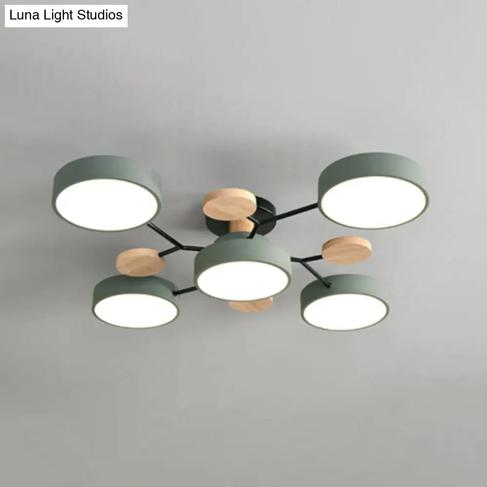 DecorBites™ DecorBites™ Samantha -  Semi Flush Mount Light Macaron LED Acrylic Semi-Flush Mount Ceiling Fixture