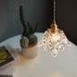 Scalloped Glass Pendant Light for Simple Dining Room Elegance