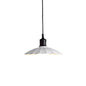 Scalloped Shade Pendant Ceiling Light - Modern Style, 10"/12" Width, 1-Bulb, Metal, White