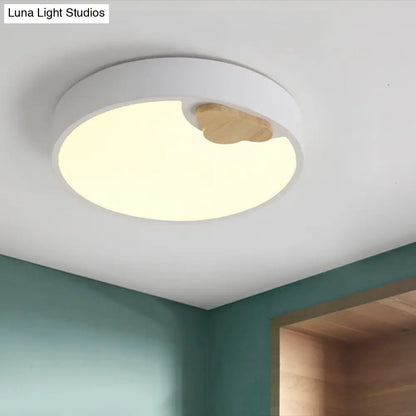 DecorBites™ DecorBites™ Scandinavian Acrylic Ceiling Light Fixture: White LED Round Flush Mount Lamp, 16"/19.5" Width