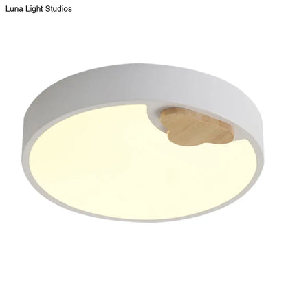 DecorBites™ DecorBites™ Scandinavian Acrylic Ceiling Light Fixture: White LED Round Flush Mount Lamp, 16"/19.5" Width