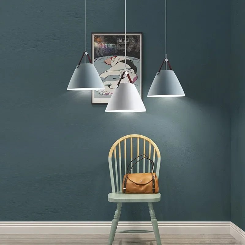 Scandinavian Painted Metal Pendant Light - Decorbites
