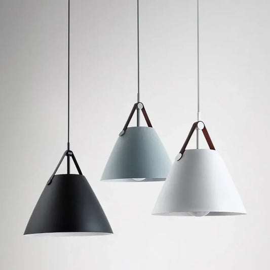 Scandinavian Painted Metal Pendant Light - Decorbites