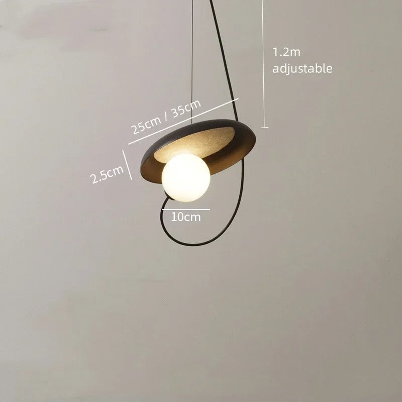 Scandinavian Pendant Light - Black / Medium (25 cm)