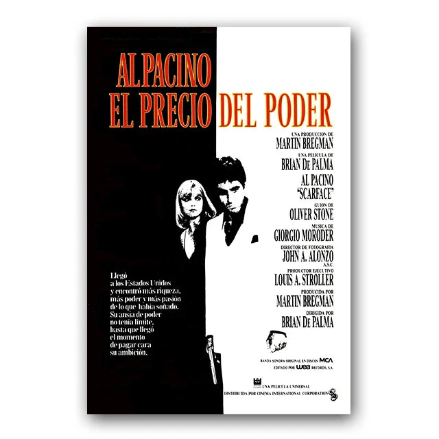 ’Scarface Tony Montana Canvas Wall Art Print’ - light green / 50x70cm No Frame - Posters