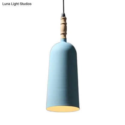 Seafoam E27 Single Head Hanging Light: Modern Metal Pendant Lamp for Restaurants