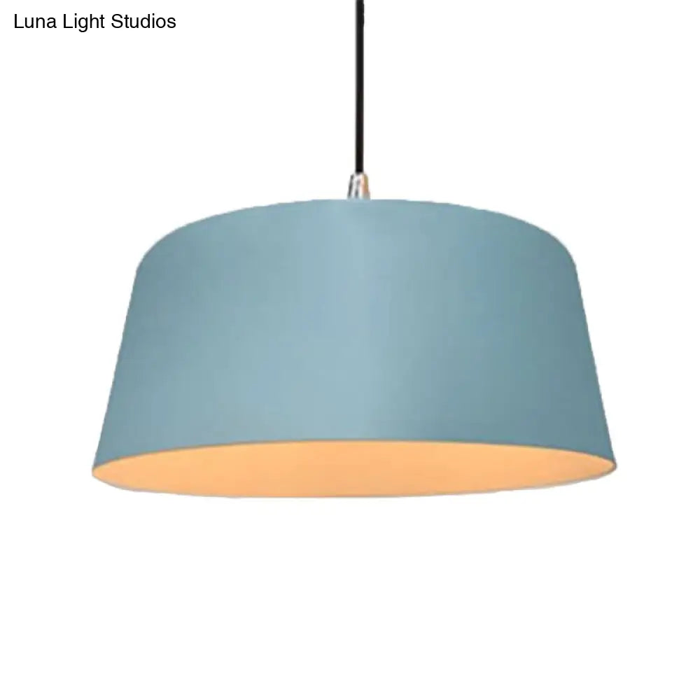 Seafoam E27 Single Head Hanging Light: Modern Metal Pendant Lamp for Restaurants