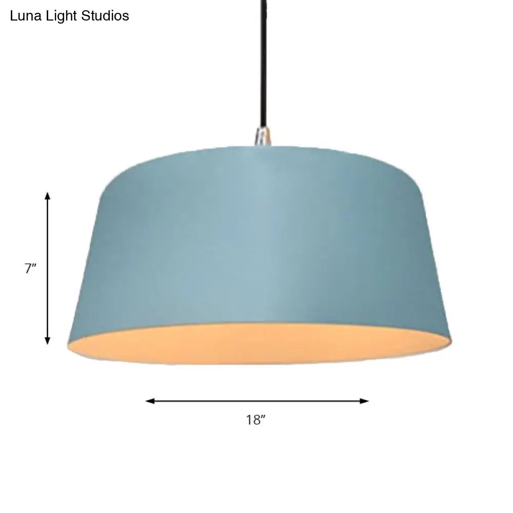 Seafoam E27 Single Head Hanging Light: Modern Metal Pendant Lamp for Restaurants