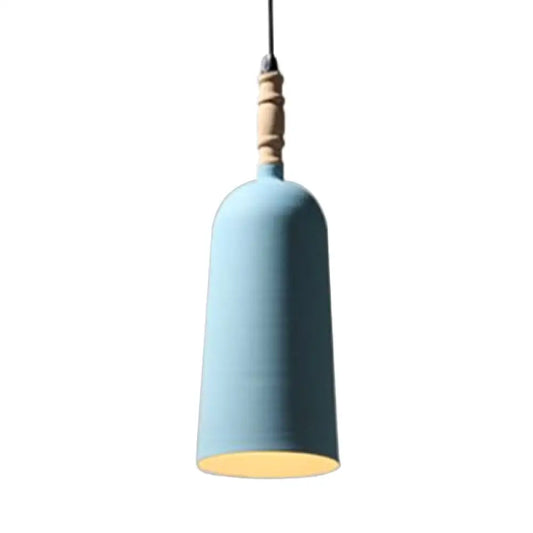 Seafoam E27 Single Head Hanging Light: Modern Metal Pendant Lamp for Restaurants