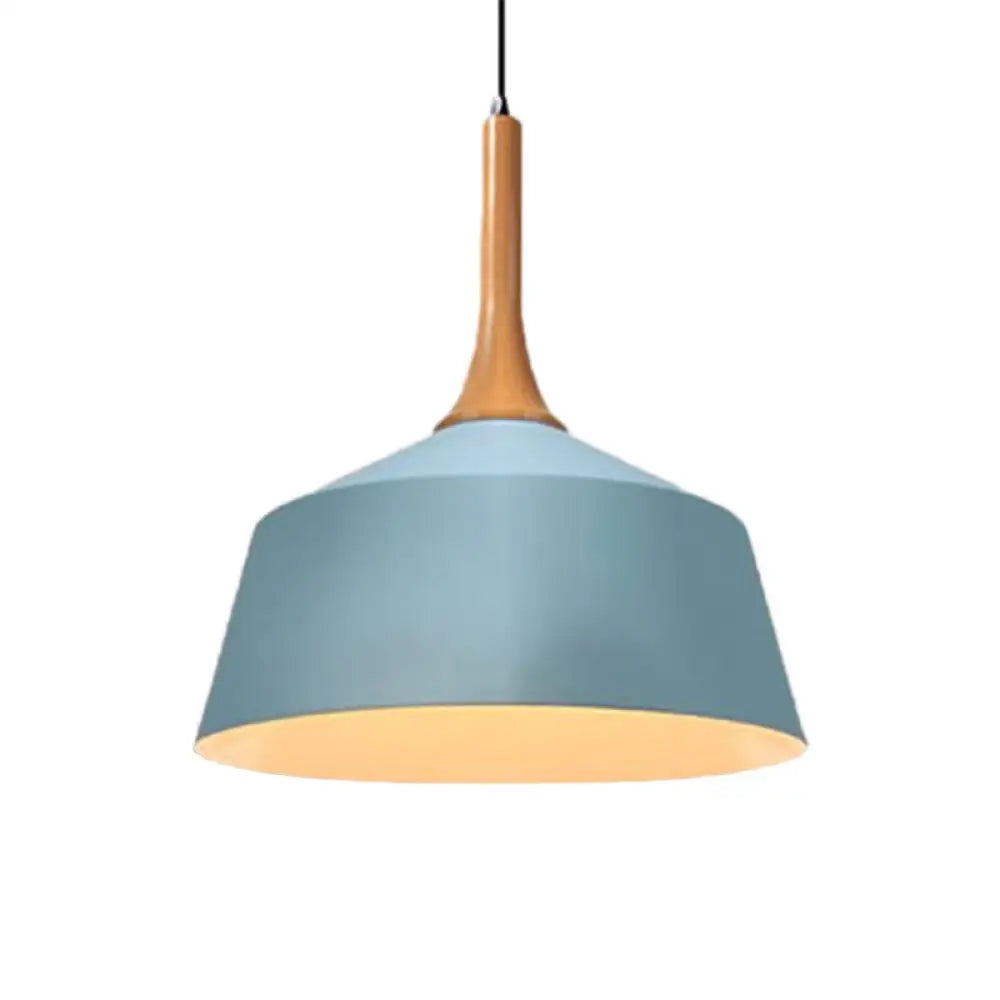 Seafoam E27 Single Head Hanging Light: Modern Metal Pendant Lamp for Restaurants