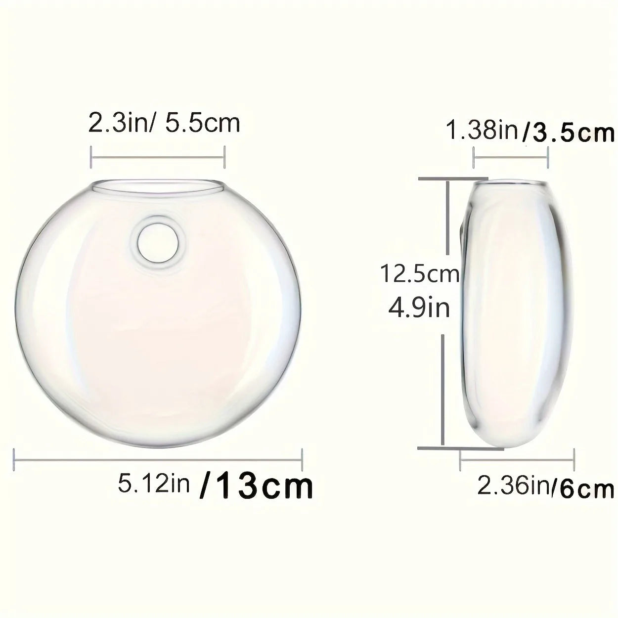 Self-Watering Glass Terrarium Set for Home Décor - 2PCS - Vase