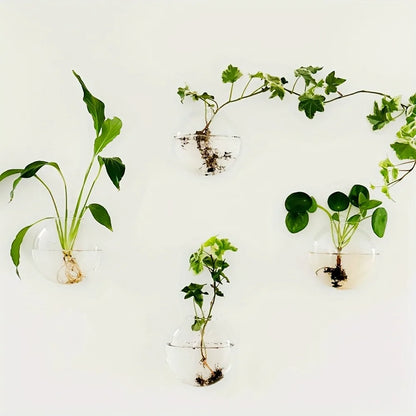 Self-Watering Glass Terrarium Set for Home Décor - 2PCS - Vase