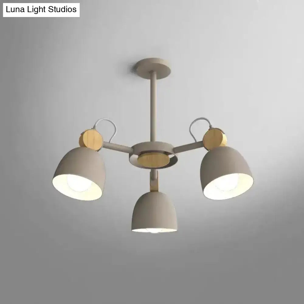 DecorBites™ DecorBites™ Semi Flush Dome Light with Adjustable Wood Joint for Modern Close-to-Ceiling Lighting