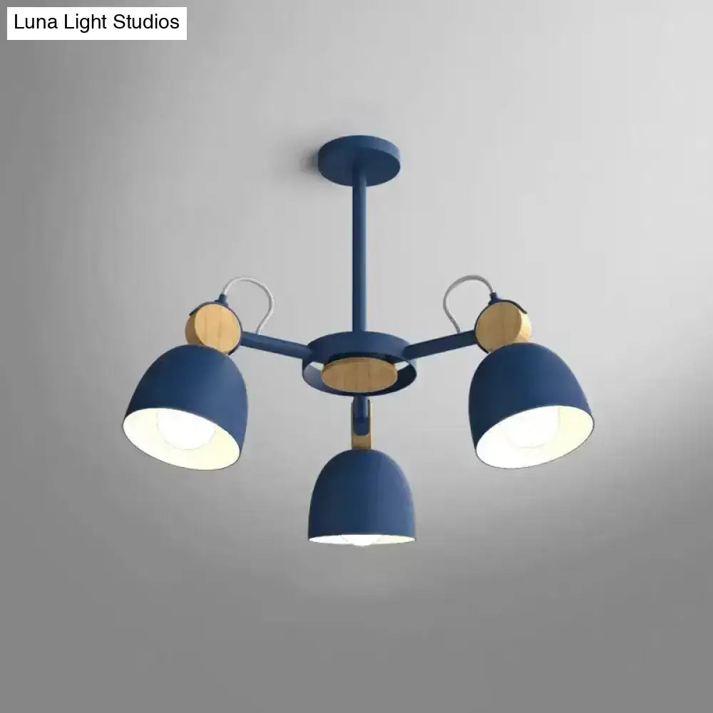 DecorBites™ DecorBites™ Semi Flush Dome Light with Adjustable Wood Joint for Modern Close-to-Ceiling Lighting