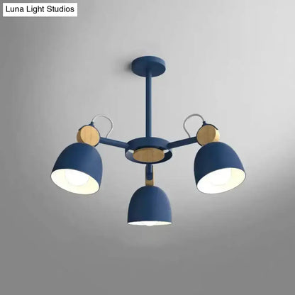 DecorBites™ DecorBites™ Semi Flush Dome Light with Adjustable Wood Joint for Modern Close-to-Ceiling Lighting