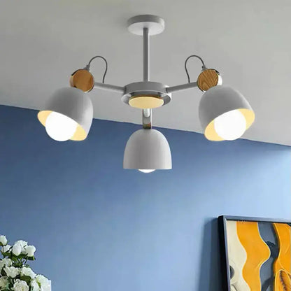 DecorBites™ DecorBites™ Semi Flush Dome Light with Adjustable Wood Joint for Modern Close-to-Ceiling Lighting