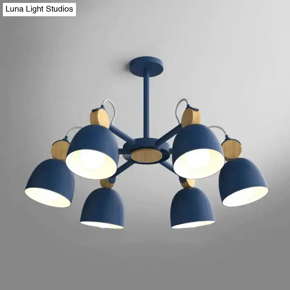 DecorBites™ DecorBites™ Semi Flush Dome Light with Adjustable Wood Joint for Modern Close-to-Ceiling Lighting