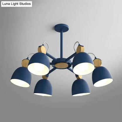 DecorBites™ DecorBites™ Semi Flush Dome Light with Adjustable Wood Joint for Modern Close-to-Ceiling Lighting