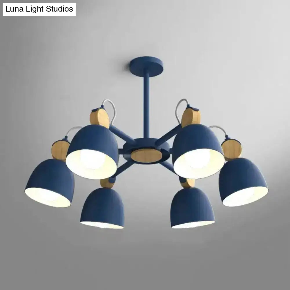 DecorBites™ DecorBites™ Semi Flush Dome Light with Adjustable Wood Joint for Modern Close-to-Ceiling Lighting