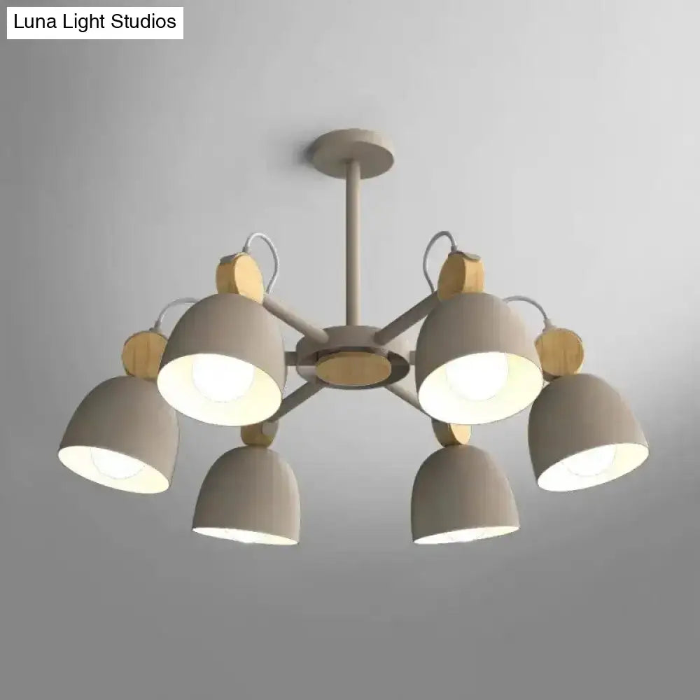 DecorBites™ DecorBites™ Semi Flush Dome Light with Adjustable Wood Joint for Modern Close-to-Ceiling Lighting