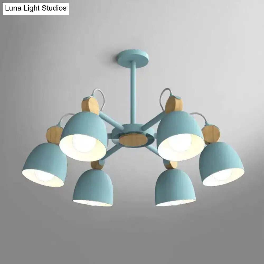 DecorBites™ DecorBites™ Semi Flush Dome Light with Adjustable Wood Joint for Modern Close-to-Ceiling Lighting