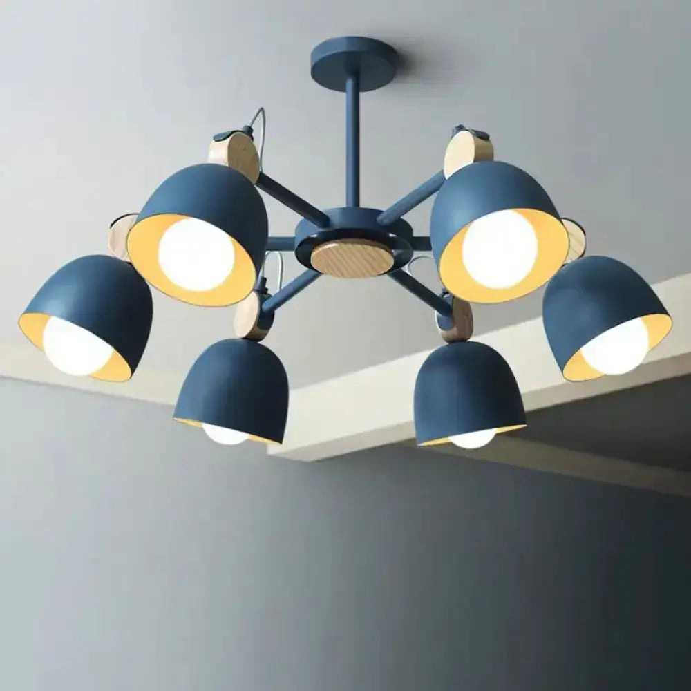 DecorBites™ DecorBites™ Semi Flush Dome Light with Adjustable Wood Joint for Modern Close-to-Ceiling Lighting