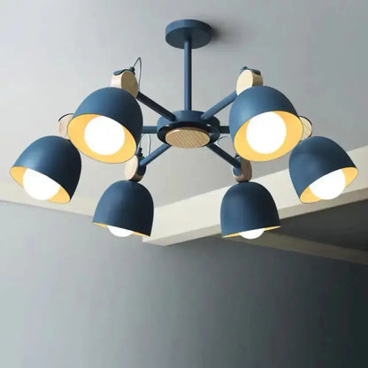 DecorBites™ DecorBites™ Semi Flush Dome Light with Adjustable Wood Joint for Modern Close-to-Ceiling Lighting