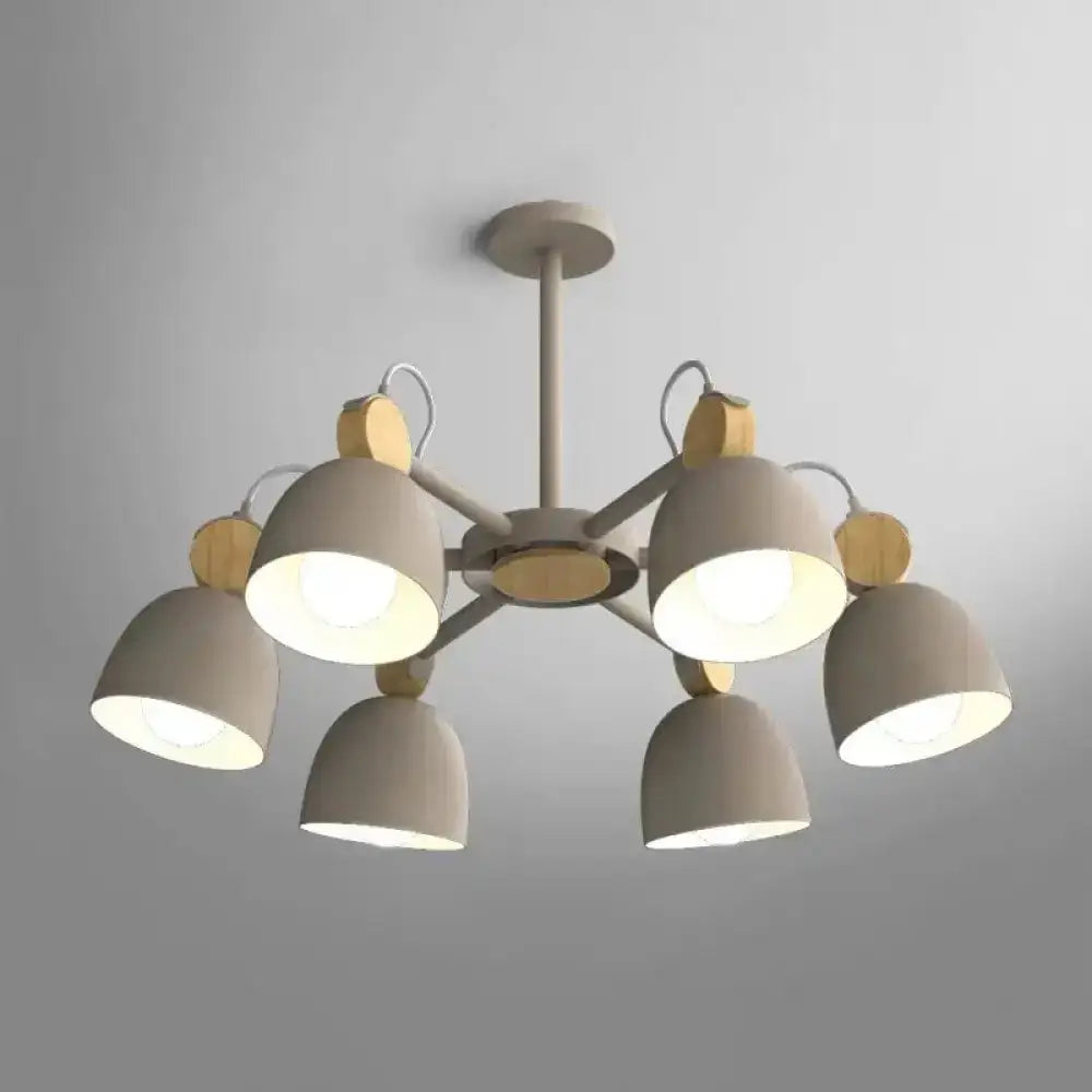 DecorBites™ DecorBites™ Semi Flush Dome Light with Adjustable Wood Joint for Modern Close-to-Ceiling Lighting