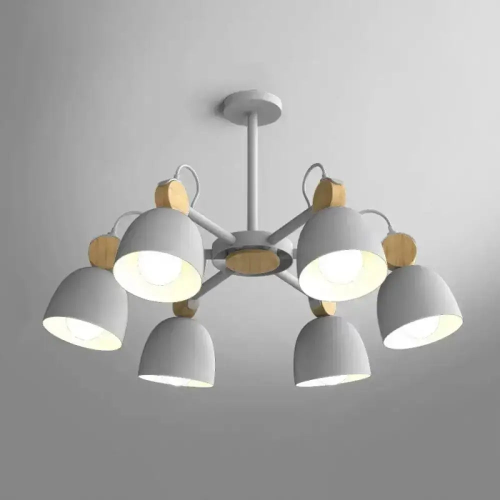 DecorBites™ DecorBites™ Semi Flush Dome Light with Adjustable Wood Joint for Modern Close-to-Ceiling Lighting
