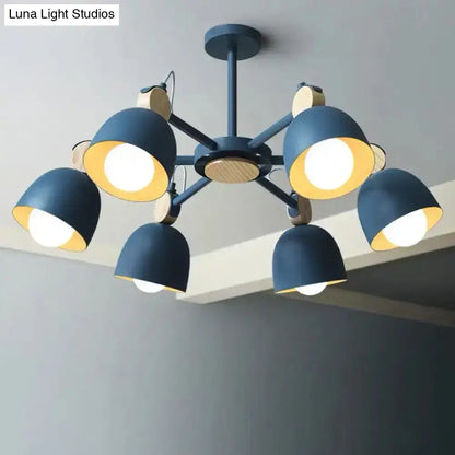 DecorBites™ DecorBites™ Semi Flush Dome Light with Adjustable Wood Joint for Modern Close-to-Ceiling Lighting