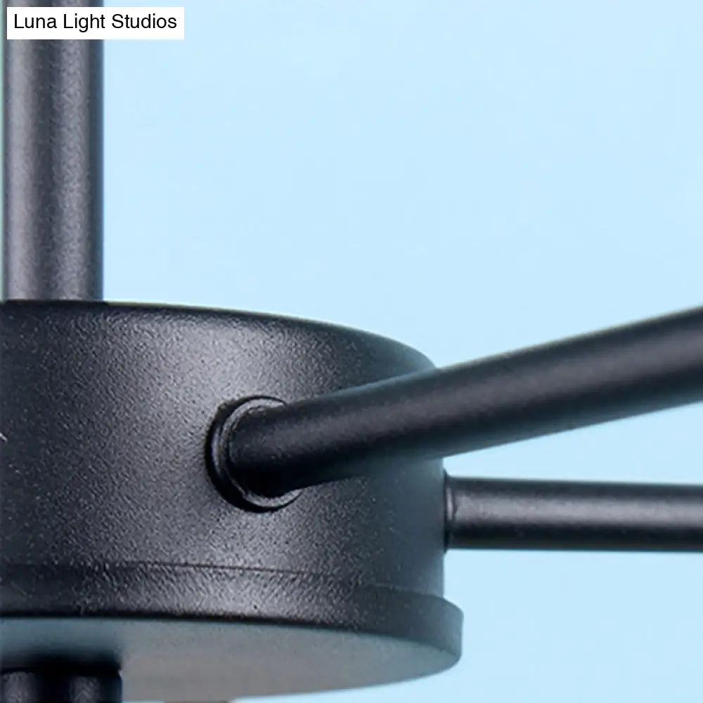 DecorBites™ DecorBites™ Semi Flush Industrial Ceiling Lamp with Wood Accents - 3/5-Light Metal Open Bulb Fixture for Bedroom