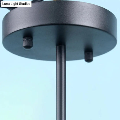 DecorBites™ DecorBites™ Semi Flush Industrial Ceiling Lamp with Wood Accents - 3/5-Light Metal Open Bulb Fixture for Bedroom