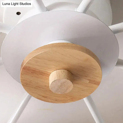 Lámpara de techo semiempotrada DecorBites™: Iluminación moderna de metal y madera para sala de estar