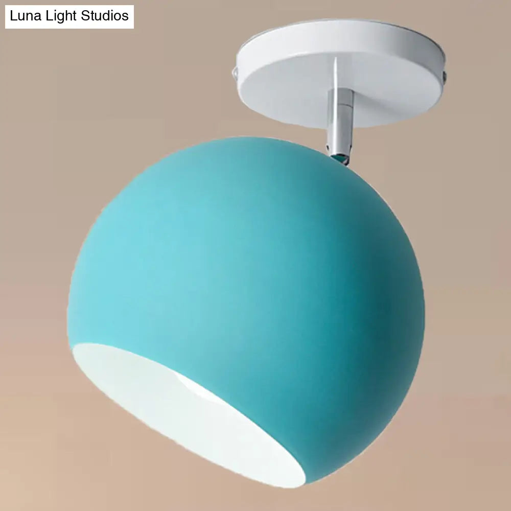 DecorBites™ DecorBites™ Semi Flush Mount Macaron Metal Ceiling Light for Living Room - Dome Style