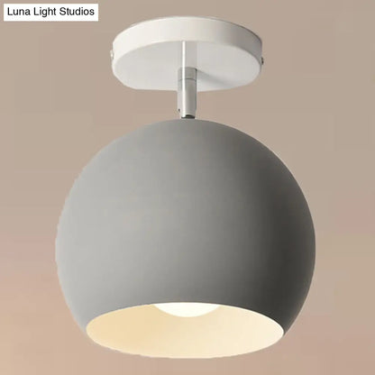 DecorBites™ DecorBites™ Semi Flush Mount Macaron Metal Ceiling Light for Living Room - Dome Style