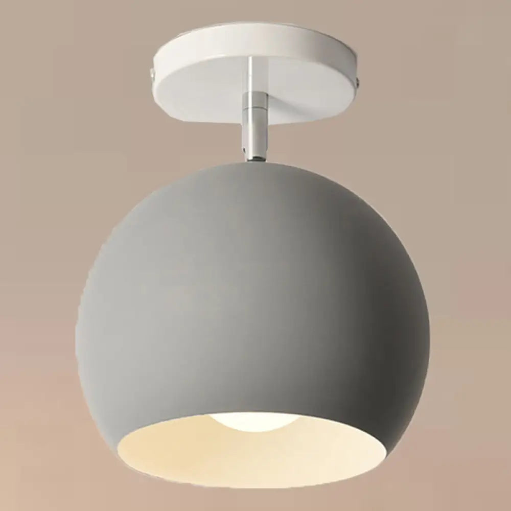 DecorBites™ DecorBites™ Semi Flush Mount Macaron Metal Ceiling Light for Living Room - Dome Style