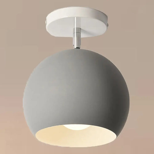 DecorBites™ DecorBites™ Semi Flush Mount Macaron Metal Ceiling Light for Living Room - Dome Style