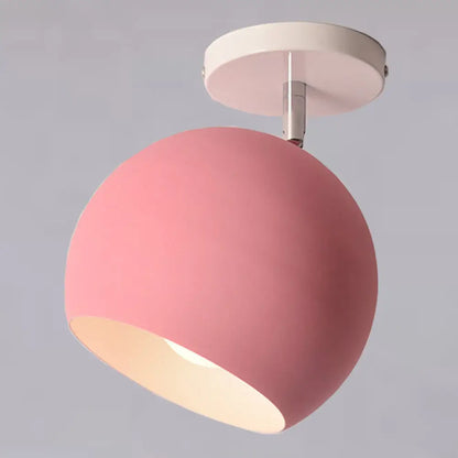 DecorBites™ DecorBites™ Semi Flush Mount Macaron Metal Ceiling Light for Living Room - Dome Style