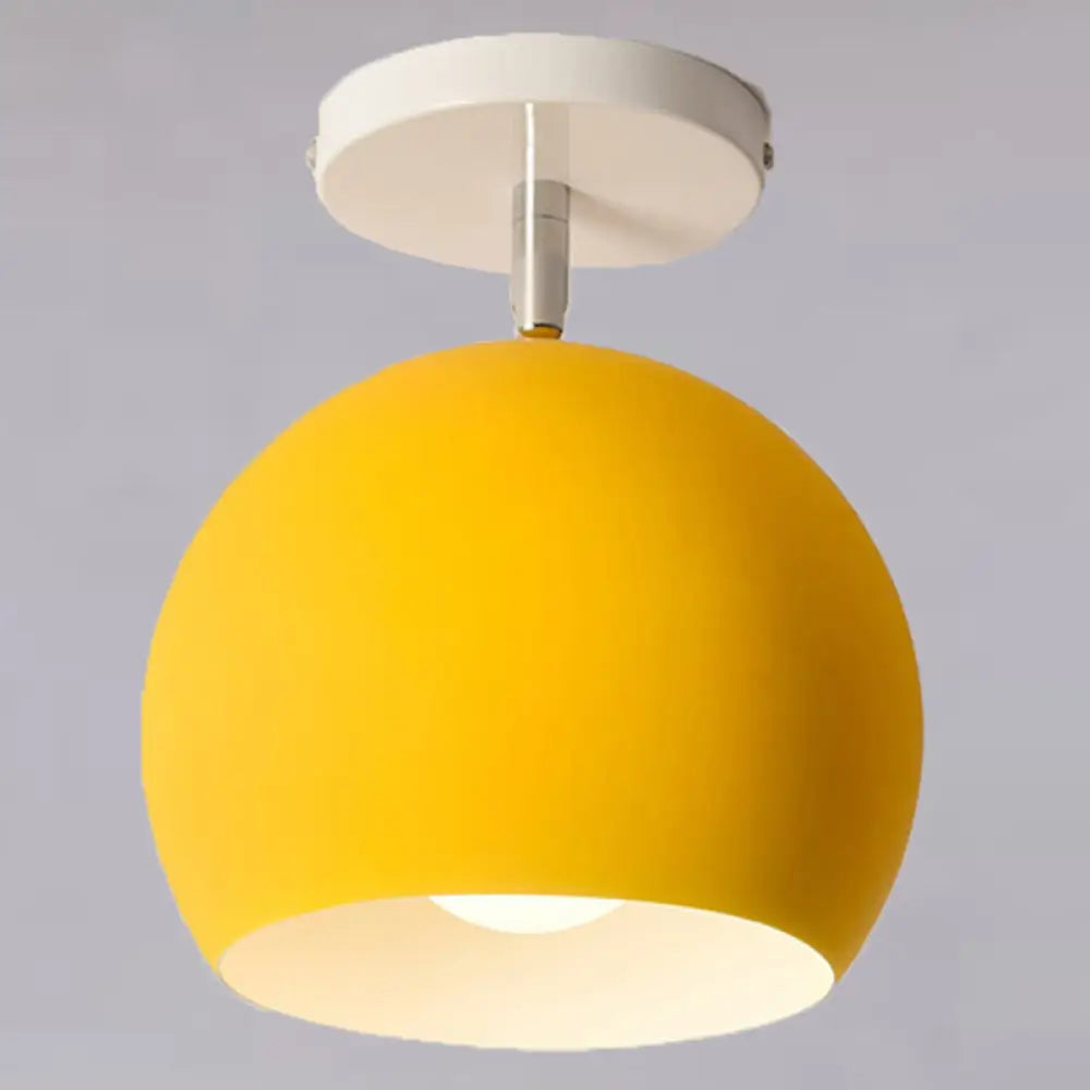 DecorBites™ DecorBites™ Semi Flush Mount Macaron Metal Ceiling Light for Living Room - Dome Style