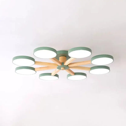 DecorBites™ DecorBites™ Semi-Flush Mount Snowflake Ceiling Light with 8 Modern Macaron Lights for Living Room