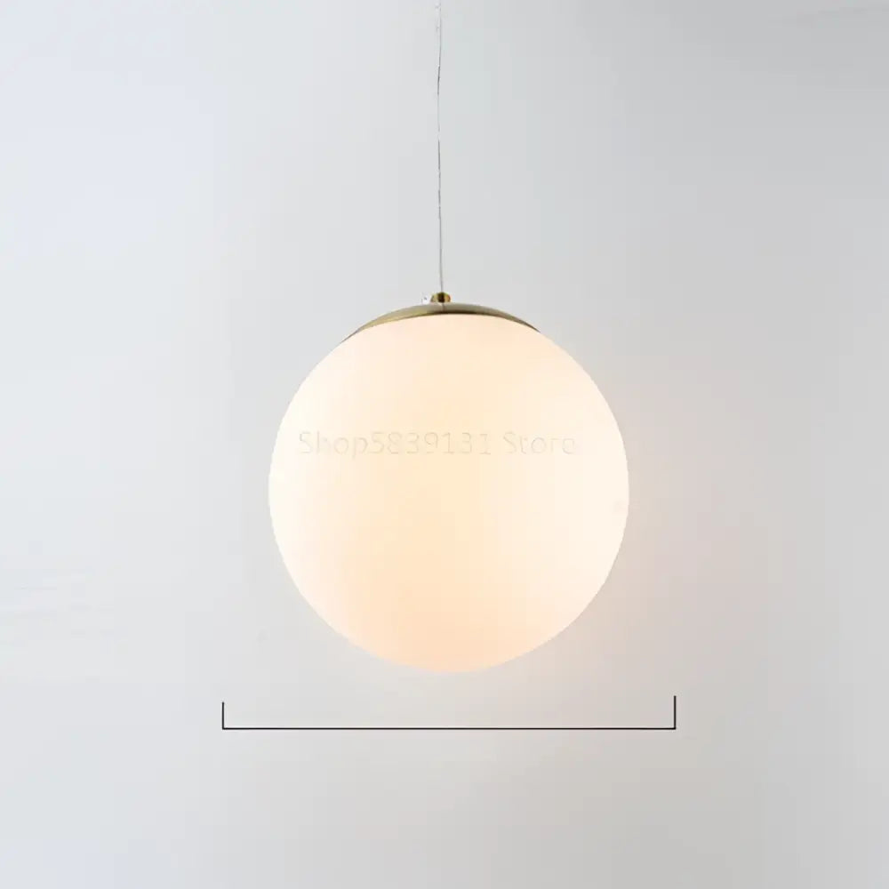 Minimalist set of 6 decorbites glass ball pendant lights with frosted glass globe and brass finish for living room decor