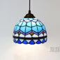 Shaded Tiffany Glass Pendant Light - Elegant 1-Bulb Suspension Fixture for Corridor