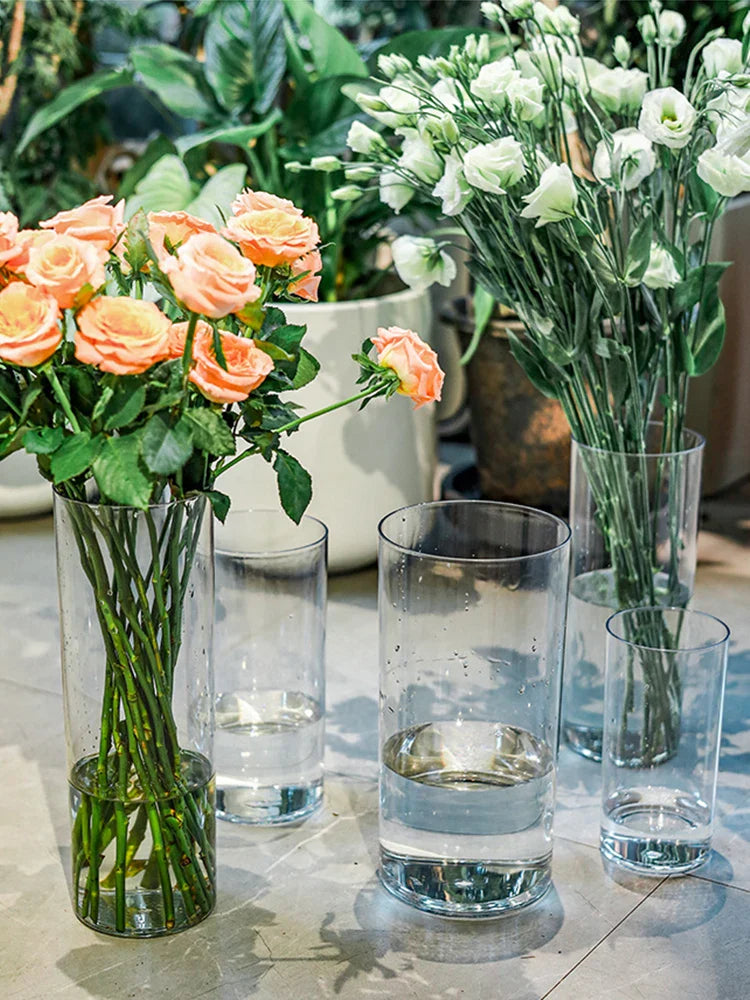 Shatterproof Clear Acrylic Cylinder Vase