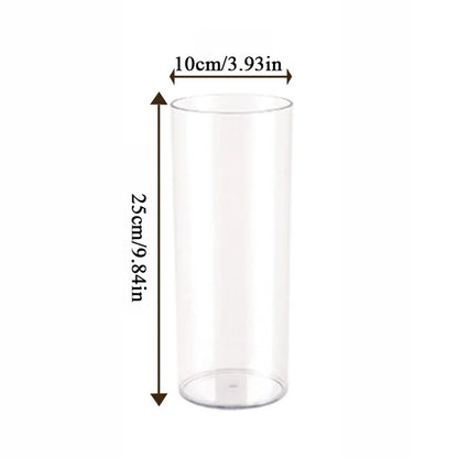 Shatterproof Tall Transparent Acrylic Flower Vase - 10x25cm - Vase